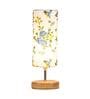 Pisa Multicolour Cottan Fabric Shade Table Lamp With Wood Base