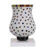 Multicolour Shade Table Lamp With Wood Base