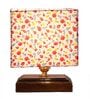 Multicolour Shade Table Lamp With Wood Base
