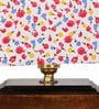 Multicolour Shade Table Lamp With Wood Base
