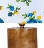 Multicolour Shade Table Lamp With Wood Base