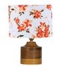 Multicolour Shade Table Lamp With Wood Base