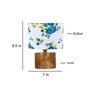 Multicolour Shade Table Lamp With Wood Base