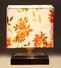 Multicolour Shade Table Lamp With Wood Base