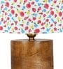 Multicolour Shade Table Lamp With Wood Base