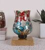 Multicolour Shade Table Lamp With Wood Base