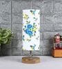 Pisa Multicolour Cottan Fabric Shade Table Lamp With Wood Base