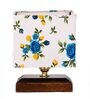 Multicolour Shade Table Lamp With Wood Base