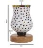 Multicolour Shade Table Lamp With Wood Base
