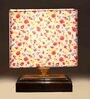 Multicolour Shade Table Lamp With Wood Base