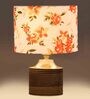 Multicolour Shade Table Lamp With Wood Base