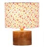 Multicolour Shade Table Lamp With Wood Base