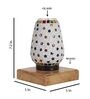 Multicolour Shade Table Lamp With Wood Base