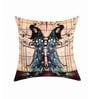 Beige Traditional Silk 16 x 16 Inches Cushion Covers (Set of 3)