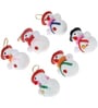 Multicolour Small Snowman for Christmas Tree Decoration Pack of 6
