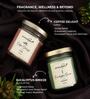 Eucalyptus & Coffee Aroma Brown & Green Soy Wax (Set of 2) Scented Candles