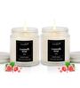 Rose Aroma White Soy Wax (Set of 2) Scented Candles