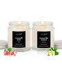 Rose & Earth Aroma White Soy Wax (Set of 2) Scented Candles