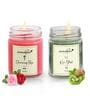 Rose & Kiwi Aroma Red & Green Soy Wax (Set of 2) Scented Candles