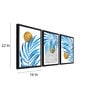 Multicolour Synthetic Wood (Set of 3) Art Panels