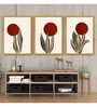 Multicolour Synthetic Wood (Set of 3) Art Panels