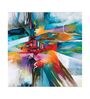 Multicolour Teak Wood Canvas Art Print