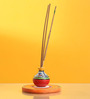 Multicolour Terracotta & Pine Wood 'Aromas in a Matki' Warli Incense Holder