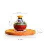 Multicolour Terracotta & Pine Wood 'Aromas in a Matki' Warli Incense Holder