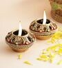 Multicolour Terracotta (Set of 2) Diya
