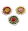 Multicolour Terracotta (Set of 3) Diyas