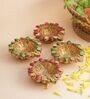 Multicolour Terracotta (Set of 4) Diyas