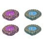 Multicolour Terracotta (Set of 4) Diyas