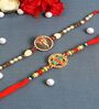 Multicolour Thread & Plastic (Set of 2) Rakhi Set
