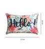 Multicolour Velvet Floral 12 X 18 inch Cushion Cover