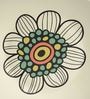 Multicolour Vintage American Flower Splash Decorative Wall Plate