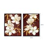 Multicolour Wood & Canvas Floral Art Panels