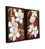 Multicolour Wood & Canvas Floral Art Panels
