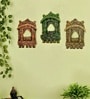 Multicolour Wood (Set of 3) Jharokas