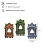 Multicolour Wood (Set of 3) Jharokas