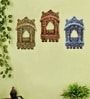 Multicolour Wood (Set of 3) Jharokas