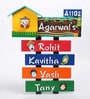 Multicolour Wood Agarwals Designer Nameplate