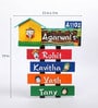 Multicolour Wood Agarwals Designer Nameplate