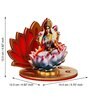 Maroon Wood Goddess Lakshmi Sitting on Lotus Flower Decorative Showpiece