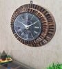 Multicolour Wood Hand Carving Decorative Wall Clock