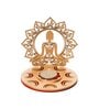 Wood Lord Buddha Lotus Shadow Tea Light Candle Holder