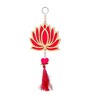 Pink Wood Lotus Flower Decorative Wall Hanging for Home Decor (Set of 6)