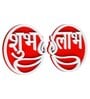 Maroon Wood Shubh Labh Diya Design Festive Decor