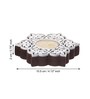Multicolour Wood Wooden Floral Printing Block Decorative Tea Light Candle Holders (Set of 2)