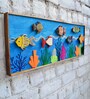 Multicolour Wooden Hand Painted 3D Fish Wooden Wall Art