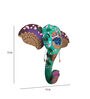 Multicolour Handmade & Handpainted Wooden Pichwai Elephant Head